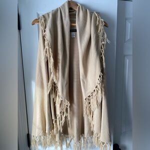 Janice Shawl Neck Vest Cardigan Size OS